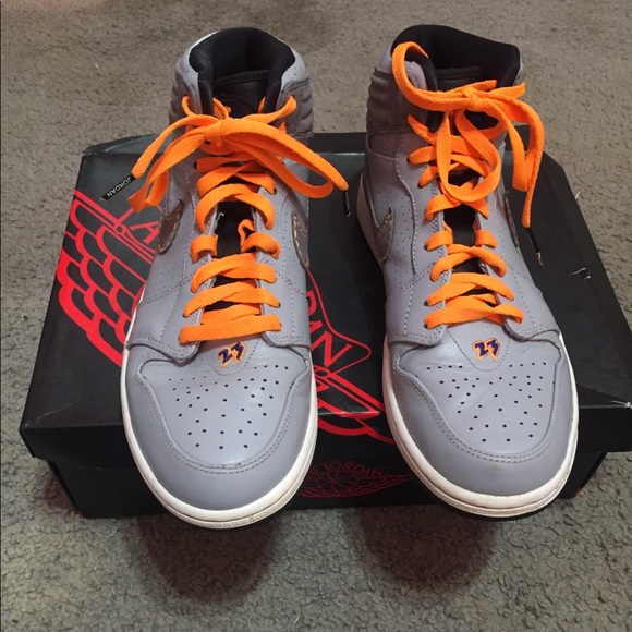 bright orange jordans